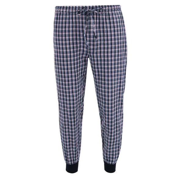 Ten West Apparel Men's V-Neck Top With Plaid Jogger Lounge Set - Picture 3 of 4
